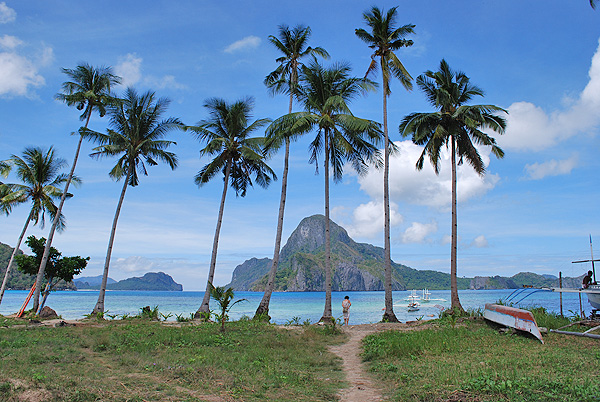 Philippinen, Palawan, Strand in El Nido